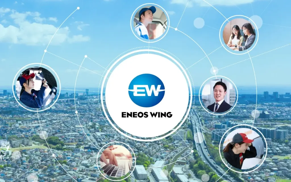 ENEOSウイングが「仲間」「お客様」「社会」と繋がっているイメージ