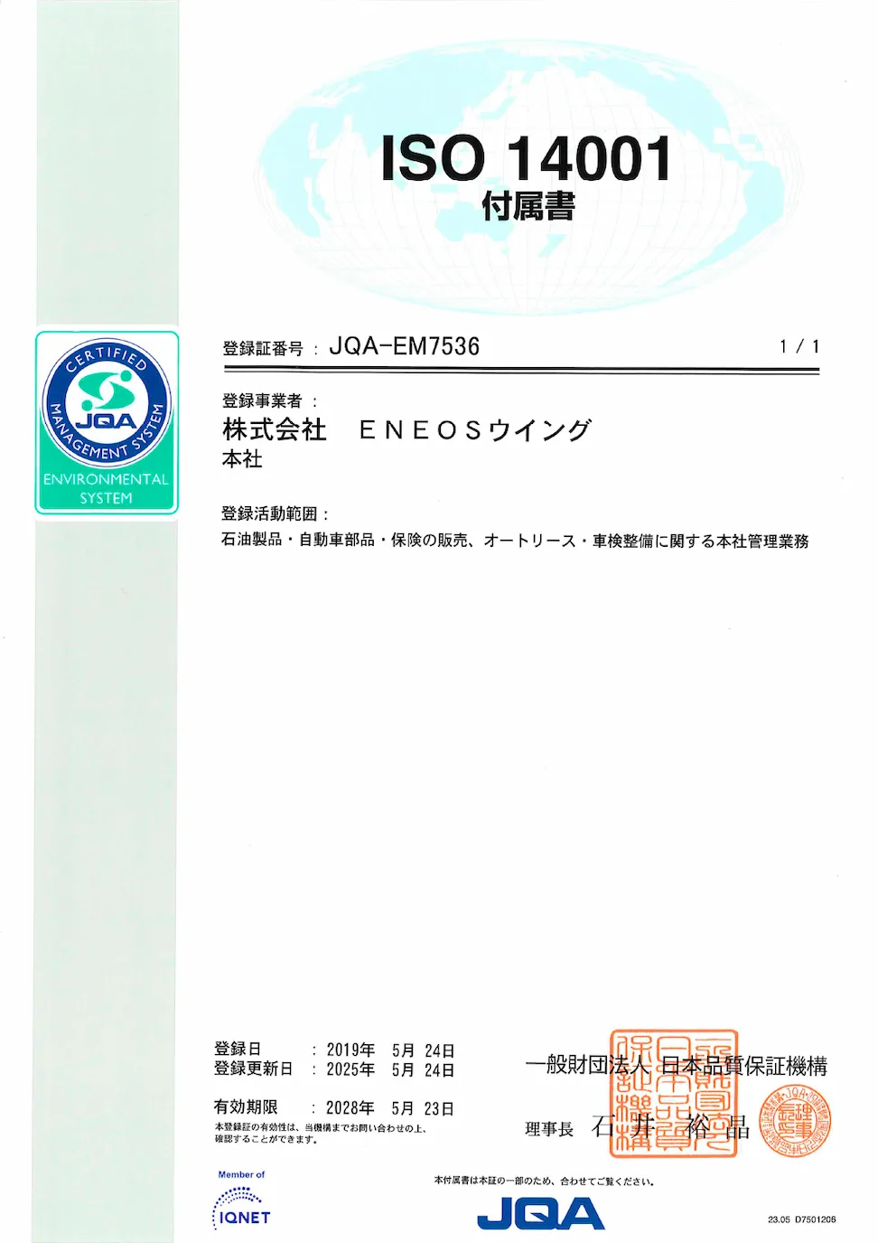 ISO 14001 付属書